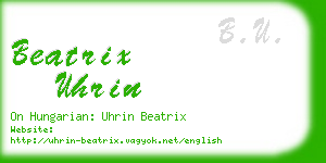 beatrix uhrin business card